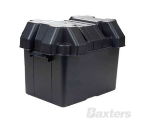 Plastic Battery Box Large Suits Large Battery Includes Lid and Strap 325x185x200mm CLEARANCE