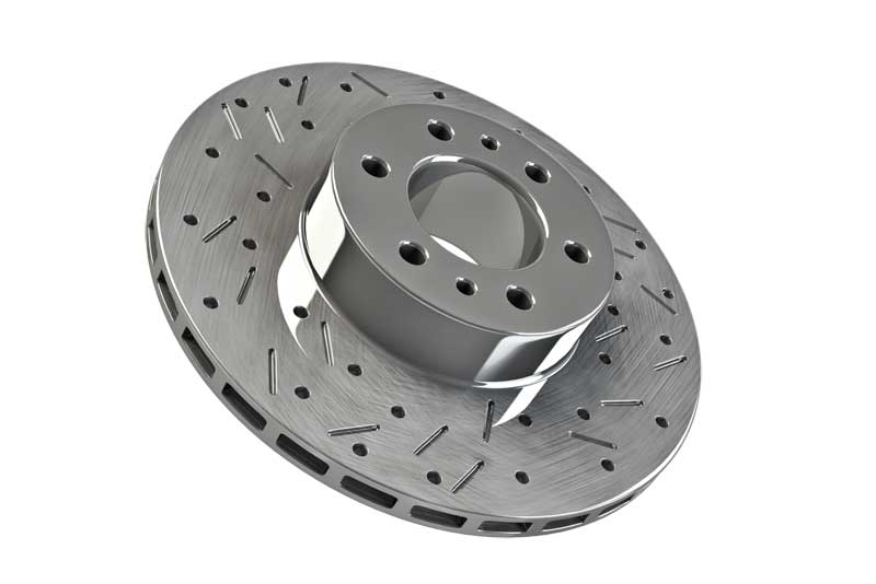 Terrain Tamer dimpled and slotted disc rotor front 100 series