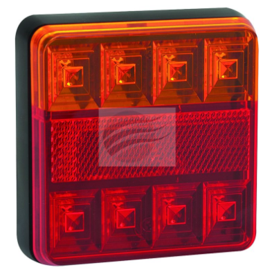 PKT 2 LED STOP/TAIL/INDICATOR LAMP 12V W/REFLECTR 25cm CABLE clearance