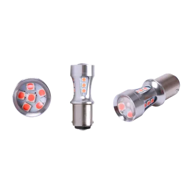 PKT 1 RED LED BAYONET GLOBE 12V BAY15d P21/5W BASE clearance