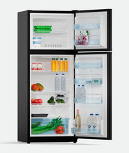 Bushman DC225L-X 225L upright caravan fridge fully open