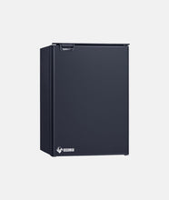 Bushman DC130-X 130L upright caravan fridge open view