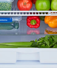 Bushman DC130-X 130L upright caravan fridge crisper detail