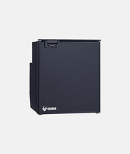 Bushman DC65-X 65L upright caravan fridge closed