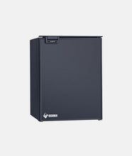Bushman DC85-X 85L upright caravan fridge open view