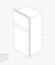 Bushman DC225L-X 225L upright caravan fridge dimensions