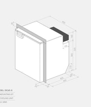 Bushman DC65-X 65L upright caravan fridge dimensions