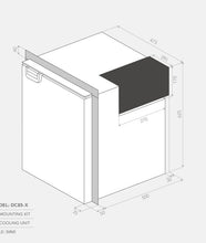 Bushman DC85-X 85L upright caravan fridge dimensions