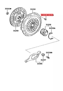 Clutch pressure plate bolt