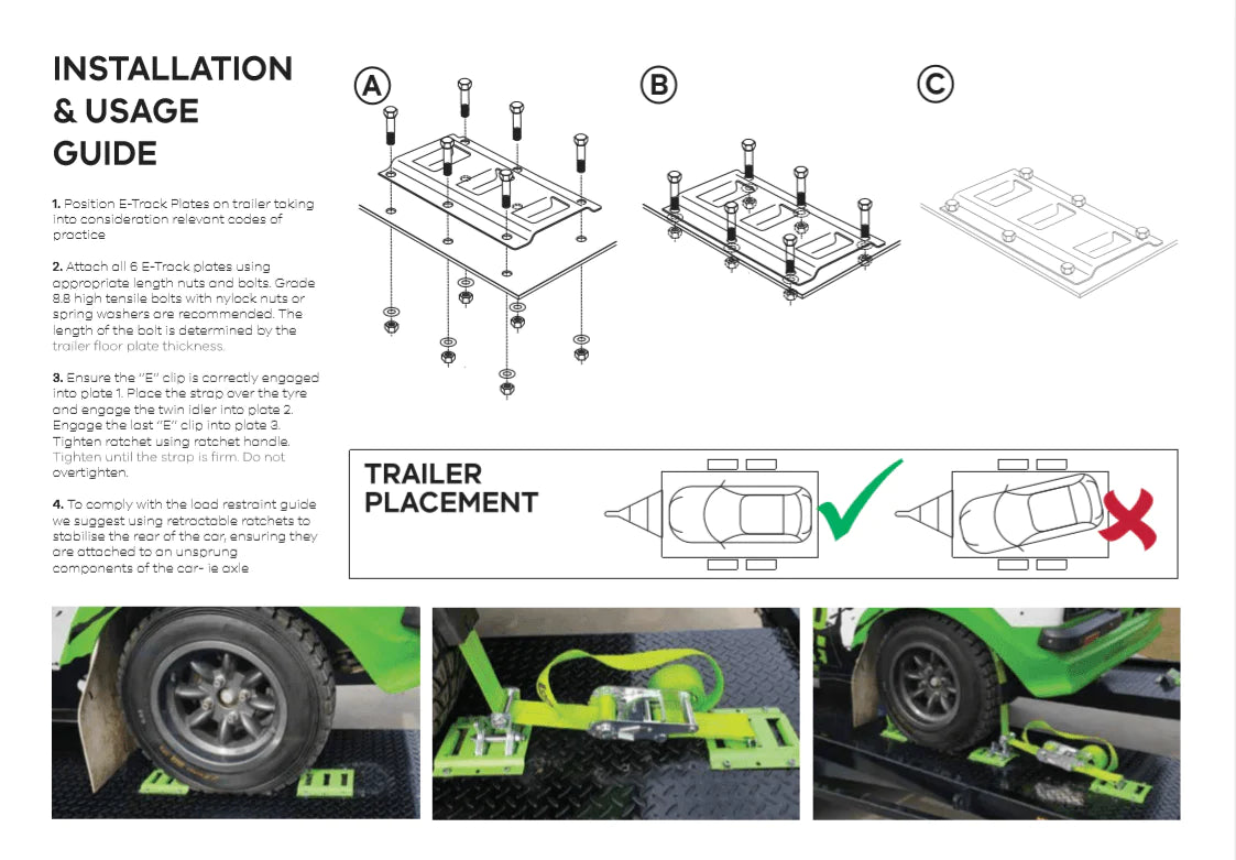 Lock and load transport PAIR OF E-TRACK PLATES clearance – Complete ...
