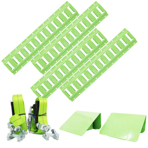 Lock and load transport  
ADJUSTABLE E-CHOCK WITH 3.65M STRAPS WITH 600MM E-TRACKS