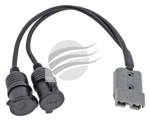ANDERSON PLUG 50a - 2xACC SCKT CABLE ASSY 300mm LONG