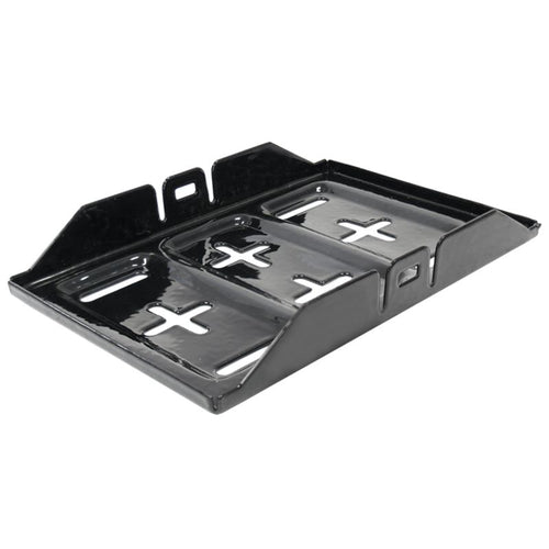 SMALL BLACK STEEL BATTERY TRAY INNER DIM:185 X 275MM Clearance