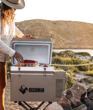 Original Bushman 35L to 52L modular fridge camping setup