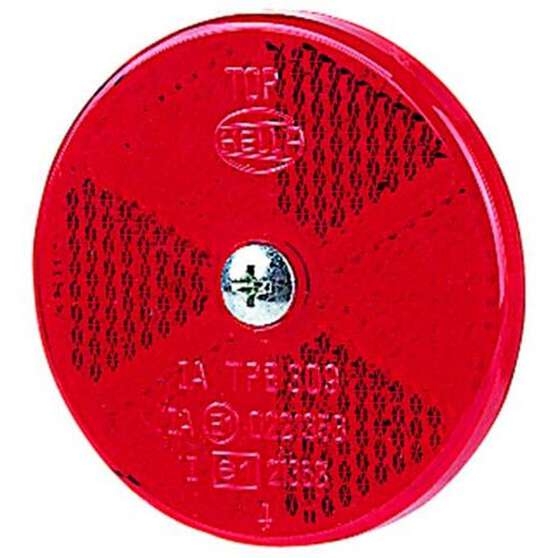 Retro Reflector - 60mm diameter - Red - Screw Mount
