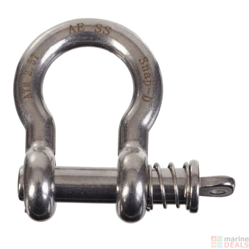 Snap-D 304 Stainless Steel Bow Shackle 13mm 1670kg clearance