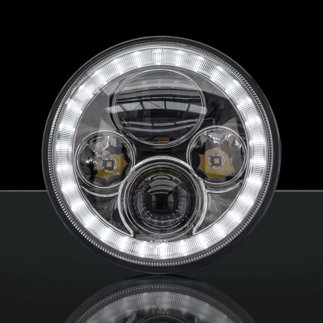 STEDI 7 INCH IRIS CHROME LED HEADLIGHT