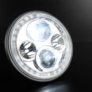 STEDI 7 INCH IRIS CHROME LED HEADLIGHT