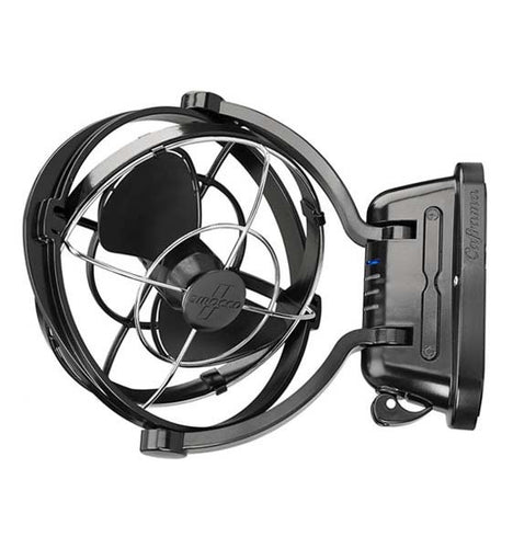 Caframo Sirocco II 12V/24V Fan – Black | 360° RV & Boat Cabin Fan