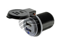 Hulk 4x4 HU6631B Dual 2.4A USB Socket - 12v 24v - Blue LED Illumination