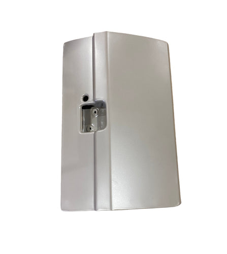 Brown glove box lid with key hole