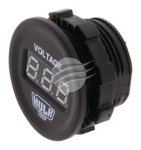 Hulk 4x4 HU6640B Voltmeter 12v 24v - 5-30v Range - Blue LED - 29mm Diameter clearance