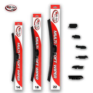 Hi-Tech Wiper Blade Pair, 16” - Suits Toyota Land Cruiser 70 Series Troopcarrier