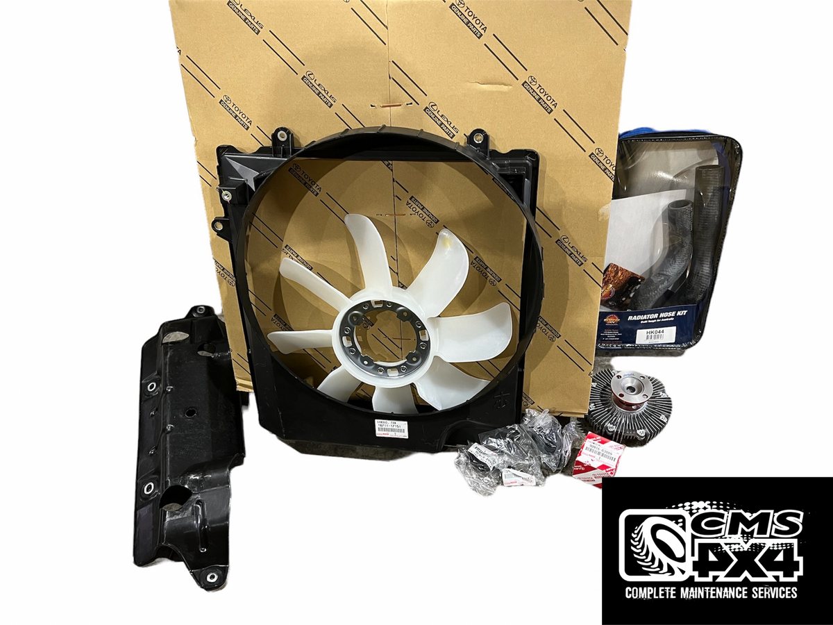 Hzj75 Radiator Genuine Toyota Radiator Upgrade Kit – Suits HZJ75 & HZJ78/79 (up to 08 ...