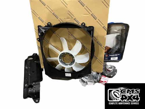 Genuine Toyota Radiator Upgrade Kit – Suits HZJ75 & HZJ78/79 (up to 08/2001)
Upgrades to HDJ78/79 Spec – Includes Fan, Shroud, Viscous Hub & More
